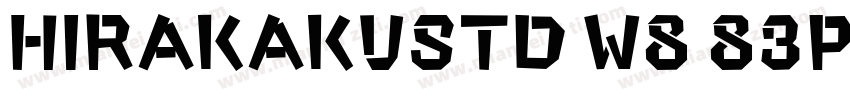 HiraKakuStd W8 83pv RKSJ H字体转换
